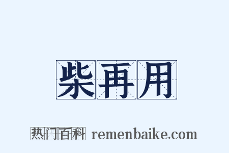 柴再用是什么意思的图片